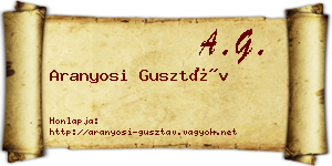 Aranyosi Gusztáv névjegykártya