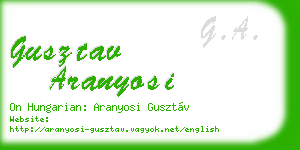gusztav aranyosi business card